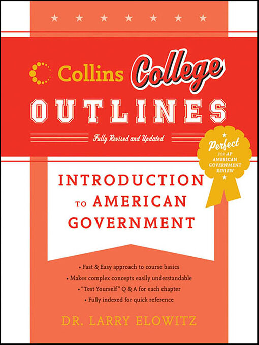 Title details for Introduction to American Government by Larry Elowitz - Available